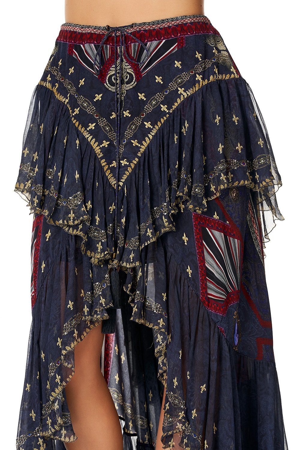 MAXI SKIRT WITH DOUBLE FRILL THIS CHARMING WOMAN