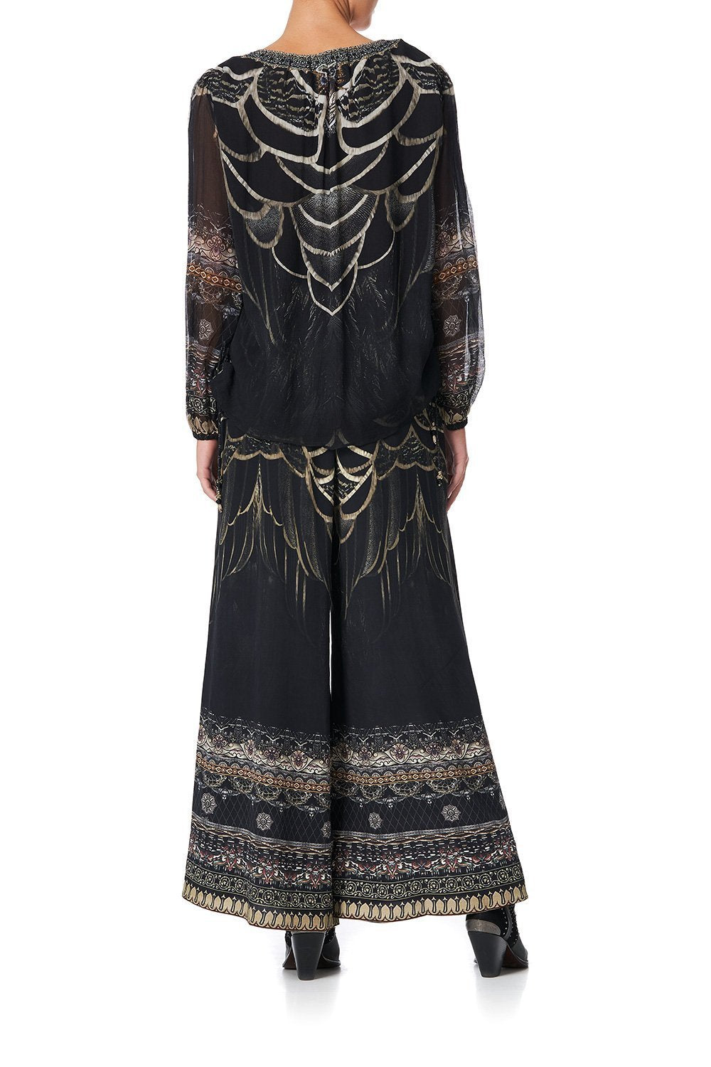 LACE UP SIDE BLOUSE UNDER A FULL MOON