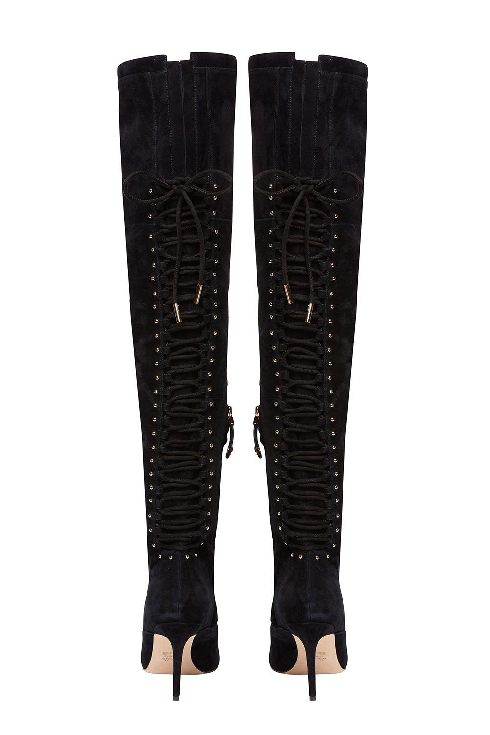 CAMILLA LACED THIGH HIGH BOOT BLACK CONTEMPOARY