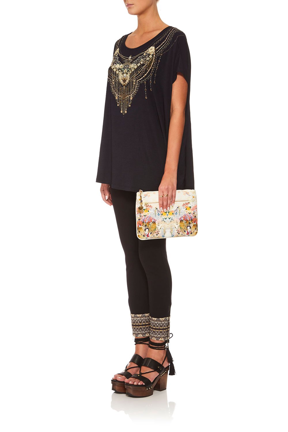 CAMILLA LADY LABYRINTH SMALL CANVAS CLUTCH