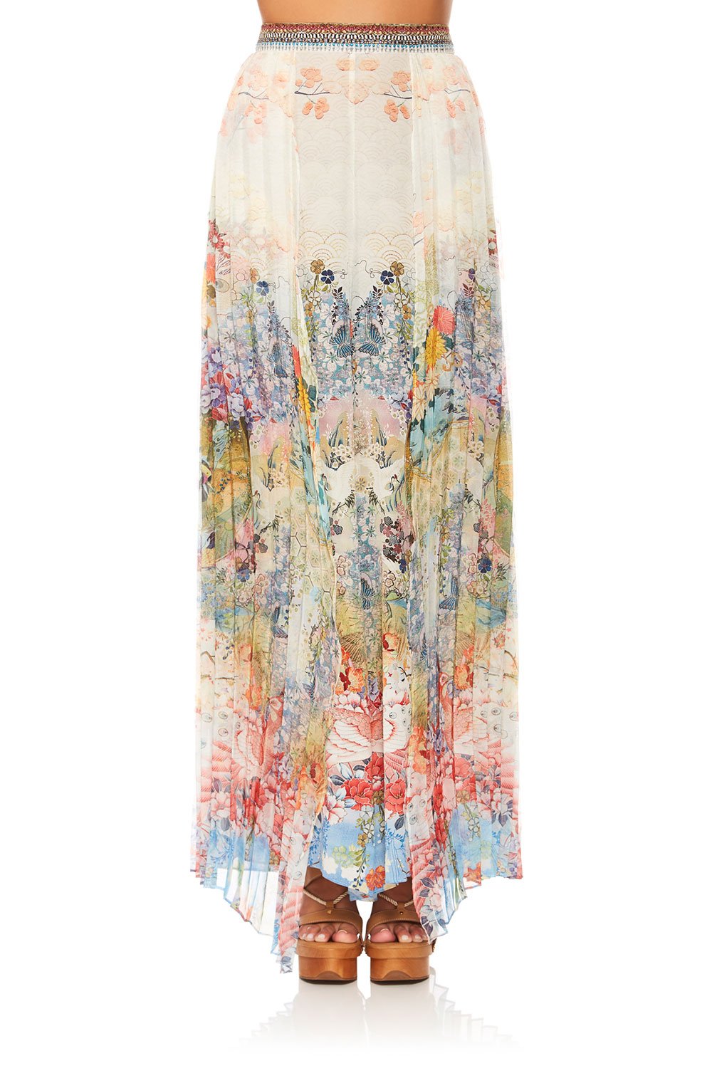 CAMILLA LADY LABYRINTH WIDE LEG PANT W PLEAT OVERLAY