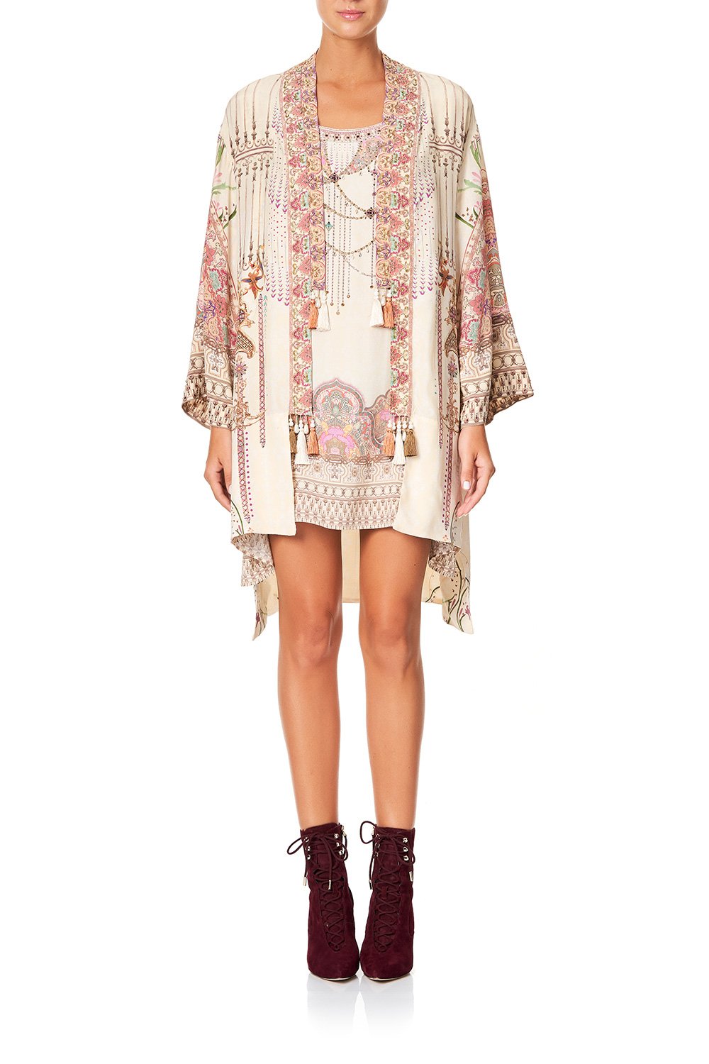 CAMILLA LAYERING KIMONO WITH NECK BANDS GOLDEN AGE