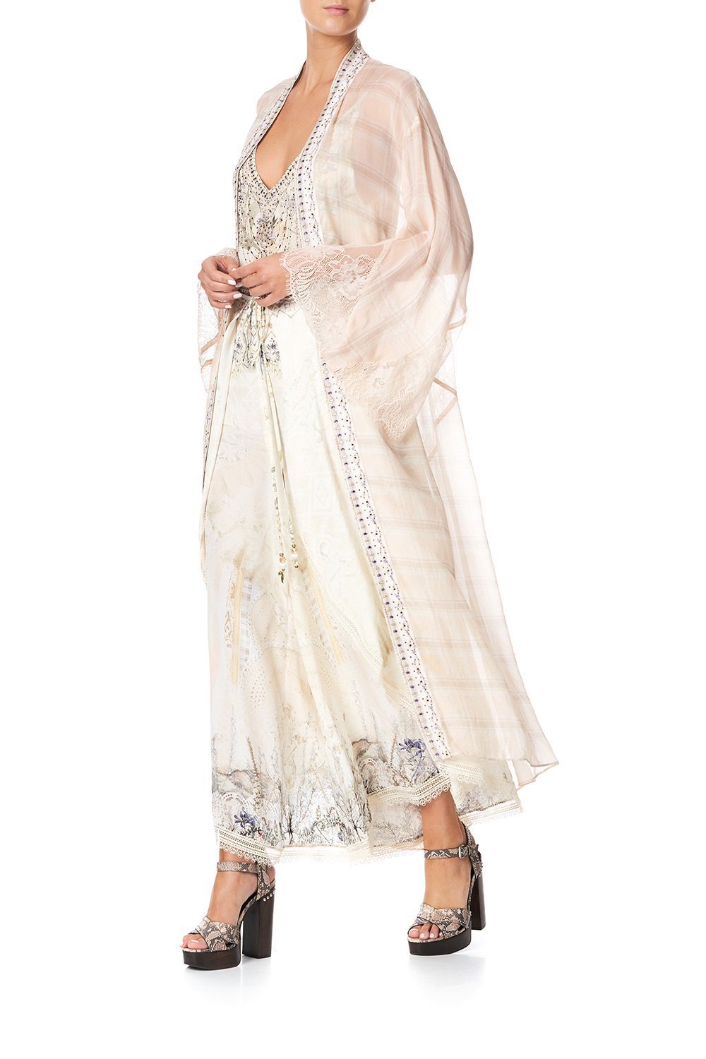 LAYERING ROBE WITH LACE INSERT SOUTHERLY CHANGE