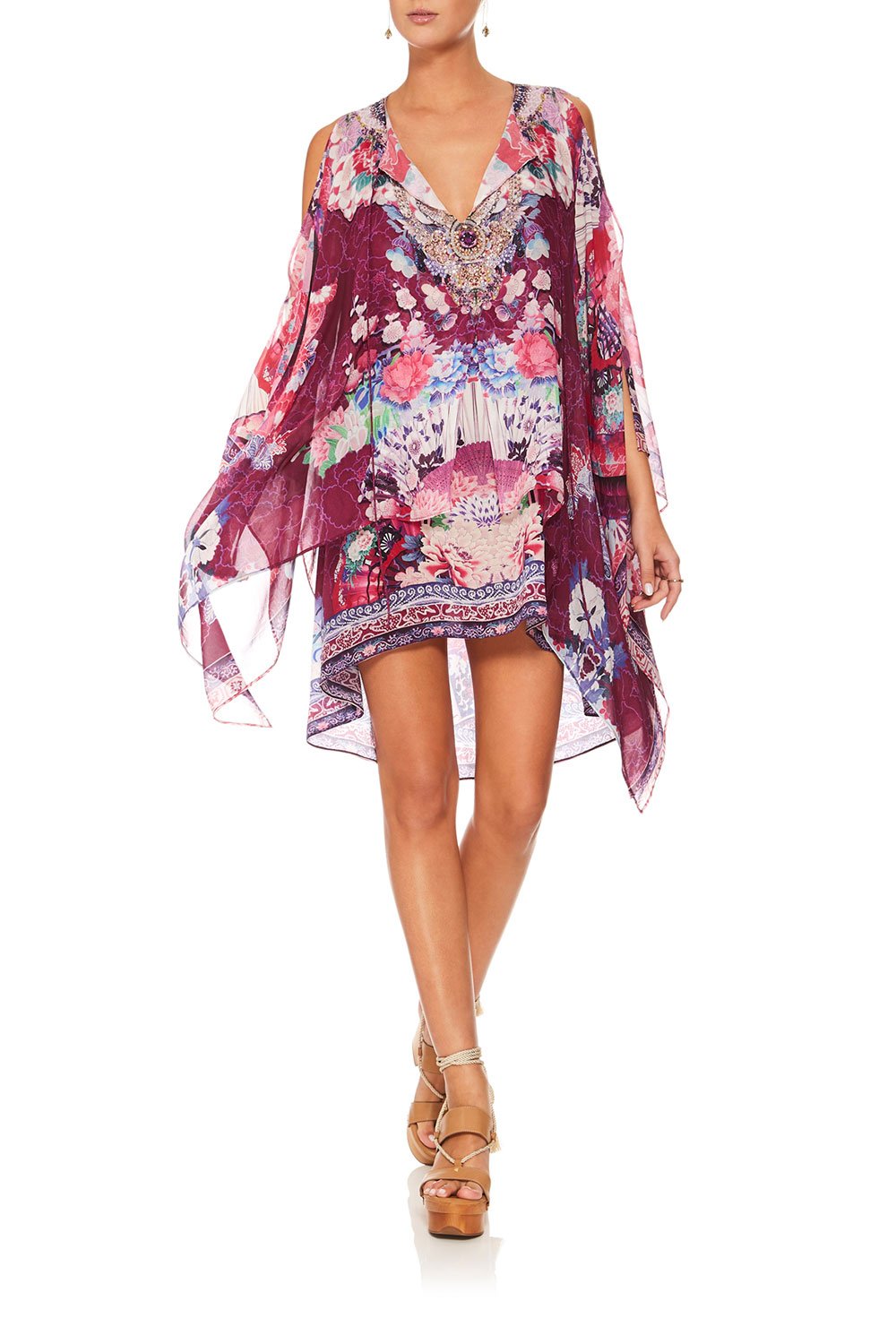 SHEER LAYERED DRESS W/SPLIT LITTLE OSAKA GIRL – CAMILLA EU