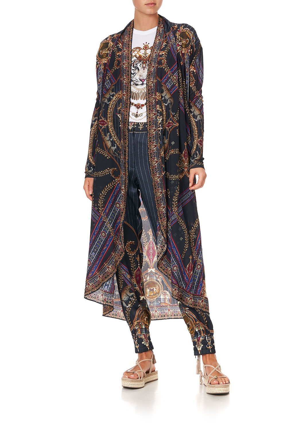 LONG CASUAL JACKET WITH POCKETS DINING HALL DARLING