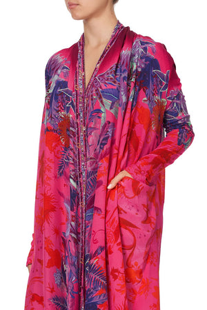 LONG CASUAL JACKET WITH POCKETS TROPIC OF NEON