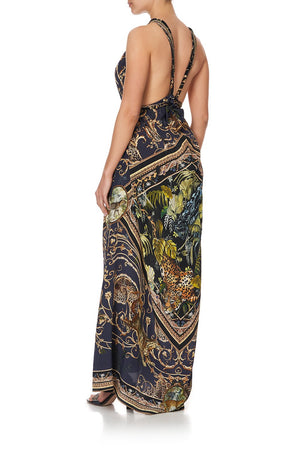 LONG DRESS WITH HALTER NECKLINE SEVEN DAY WEEKEND