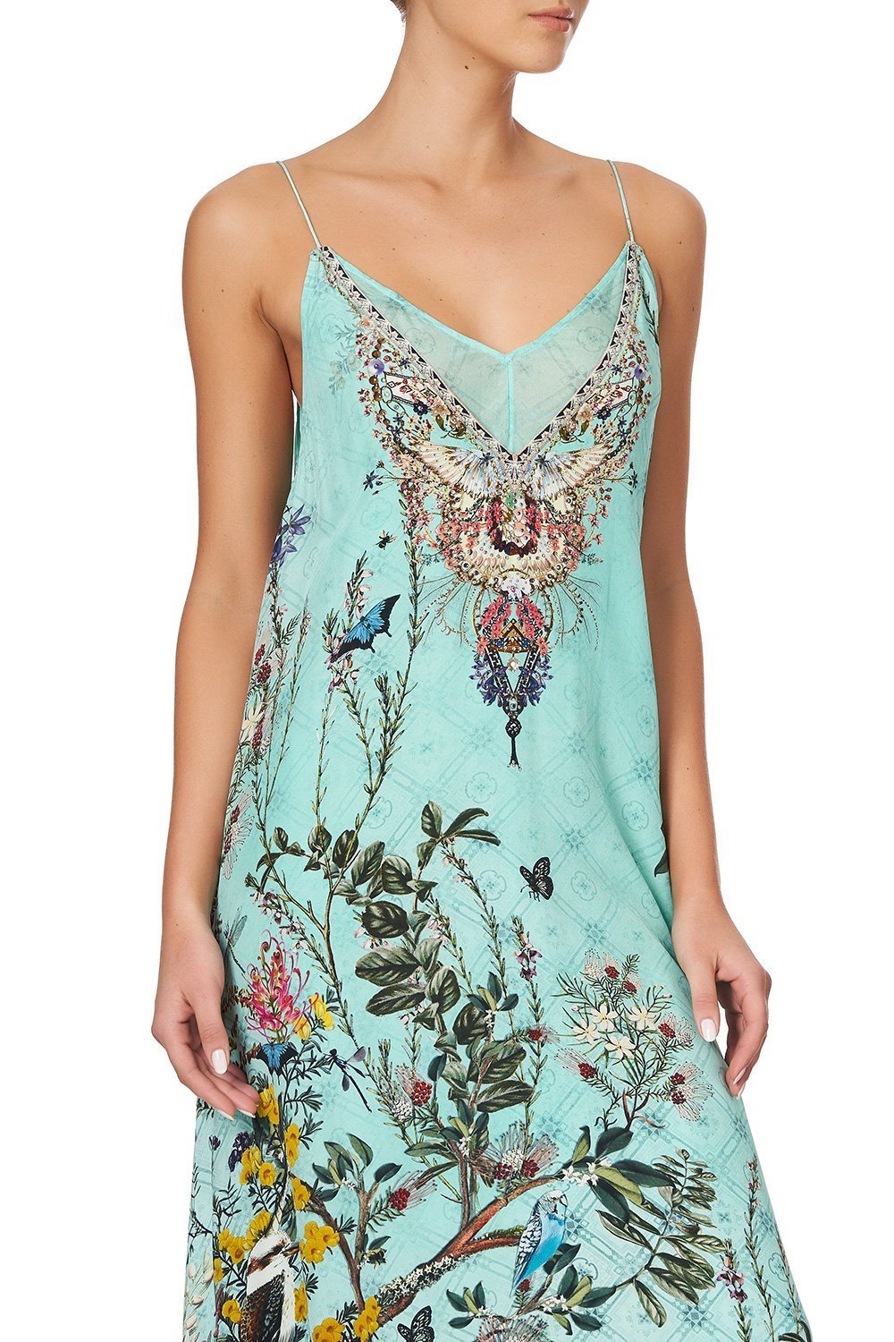 LONG DRESS WITH SHEER UNDERLAY MILLAS BACKYARD