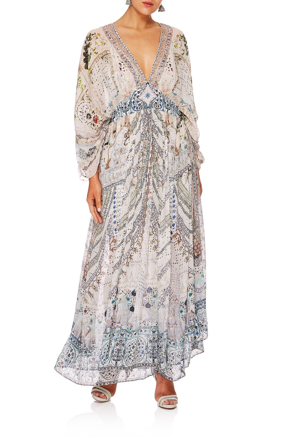 BREAKFAST WITH SILVIA LONG KAFTAN W WAISTBAND