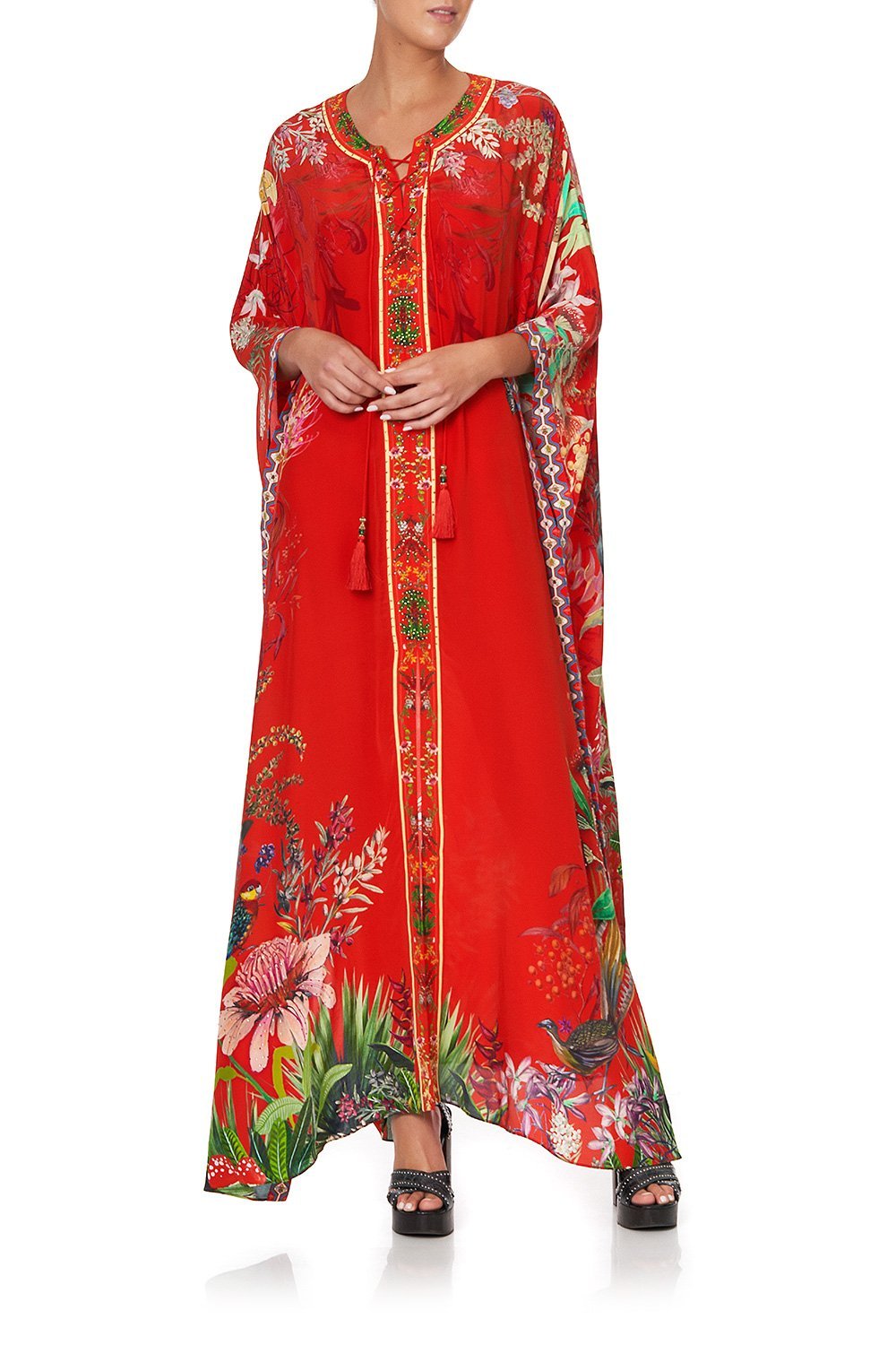 LONG LACE UP KAFTAN WITH EYELETS FARAWAY TREE