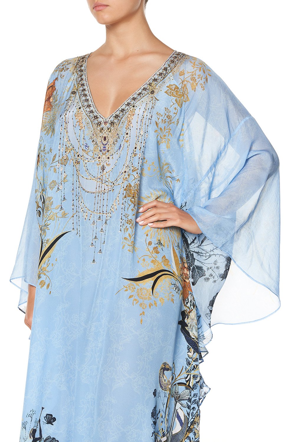LONG RAGLAN SLEEVE FLARED KAFTAN FAIRY FOUNTAIN