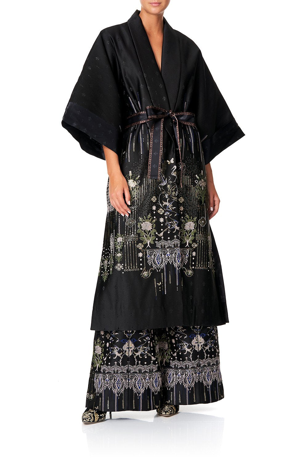 CAMILLA LONG ROBE WITH HEM PANEL REBELLE REBELLE