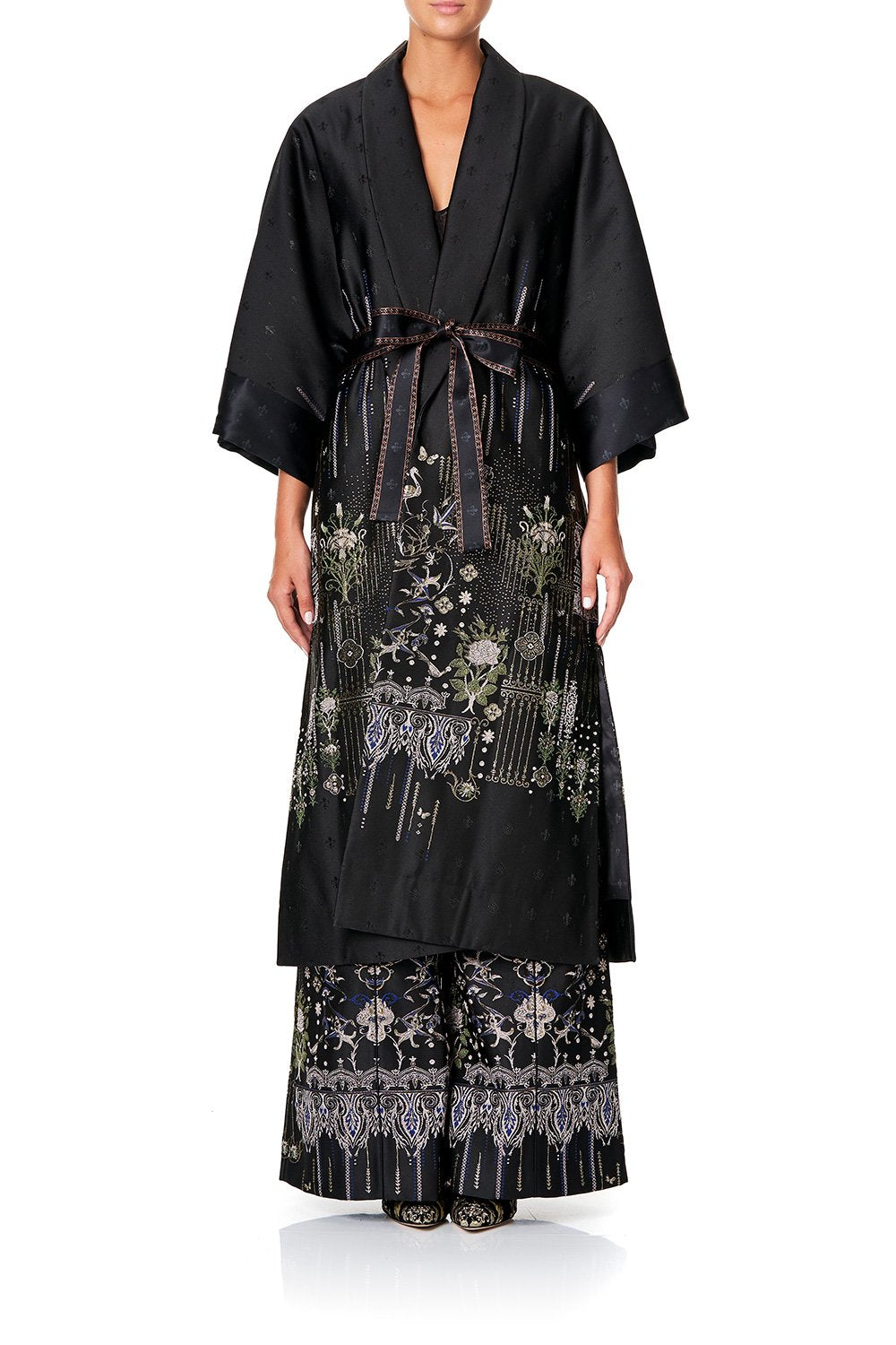 CAMILLA LONG ROBE WITH HEM PANEL REBELLE REBELLE