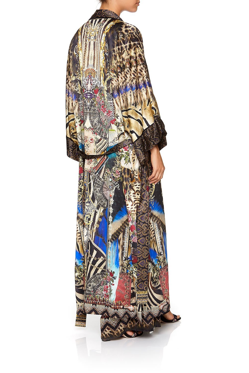 LONG ROBE WITH NARROW COLLAR STRONGER TOGETHER