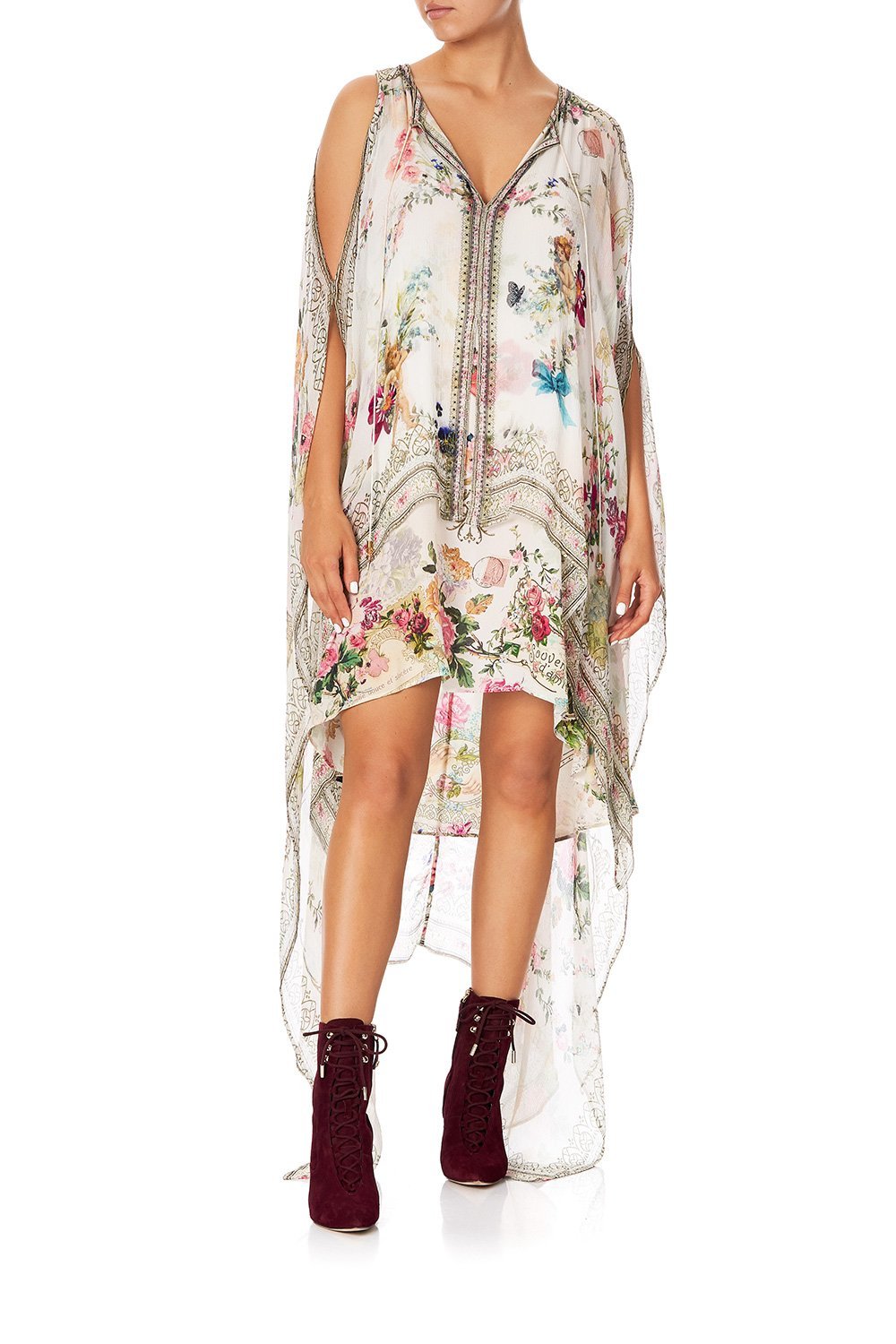 CAMILLA LONG SHEER OVERLAY DRESS JARDIN POSTCARDS