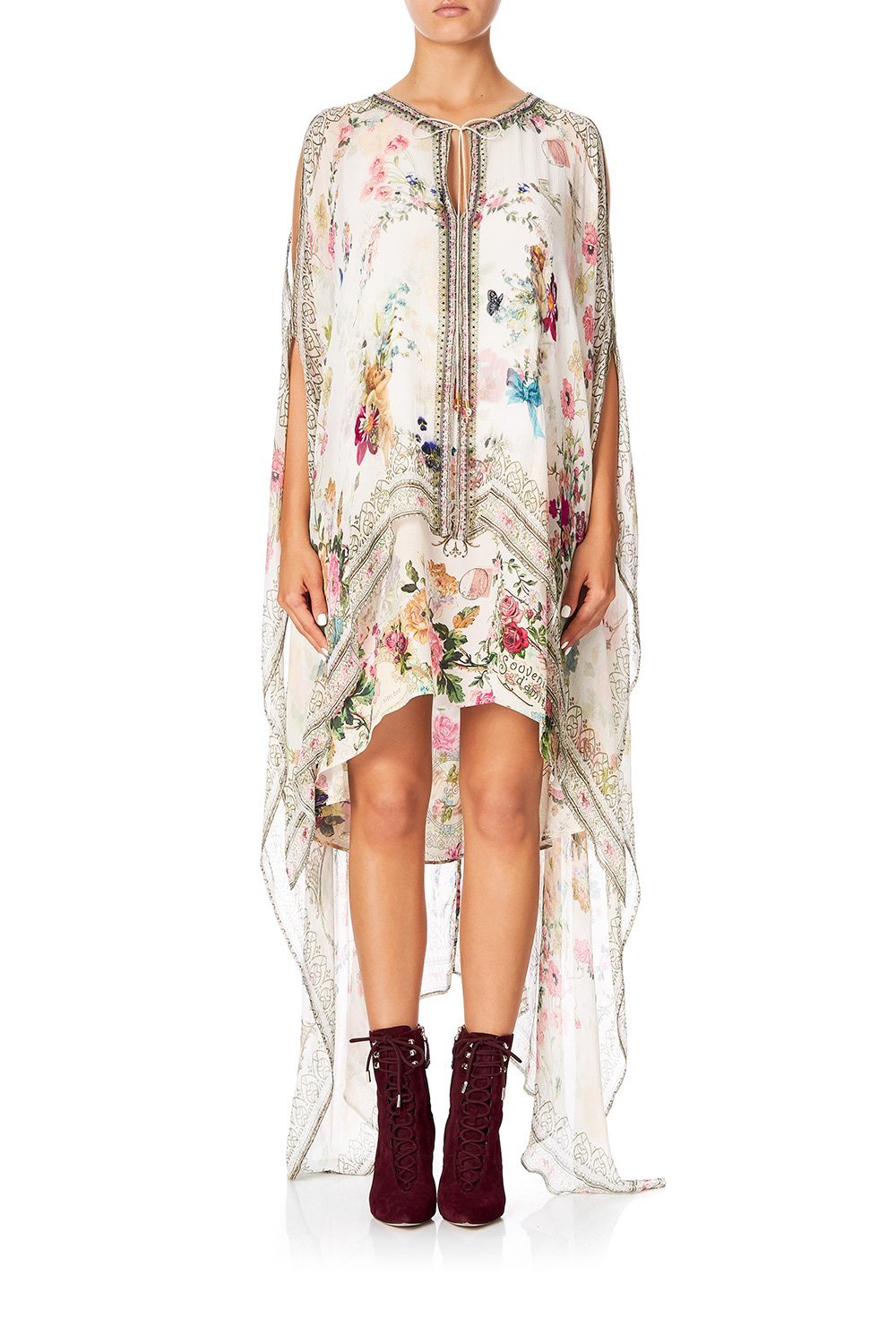 CAMILLA LONG SHEER OVERLAY DRESS JARDIN POSTCARDS