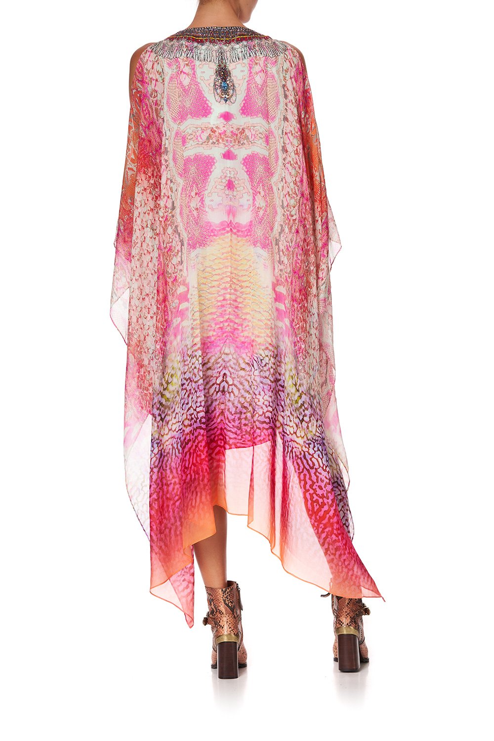 LONG SHEER OVERLAY DRESS SERPENTINE DREAMS