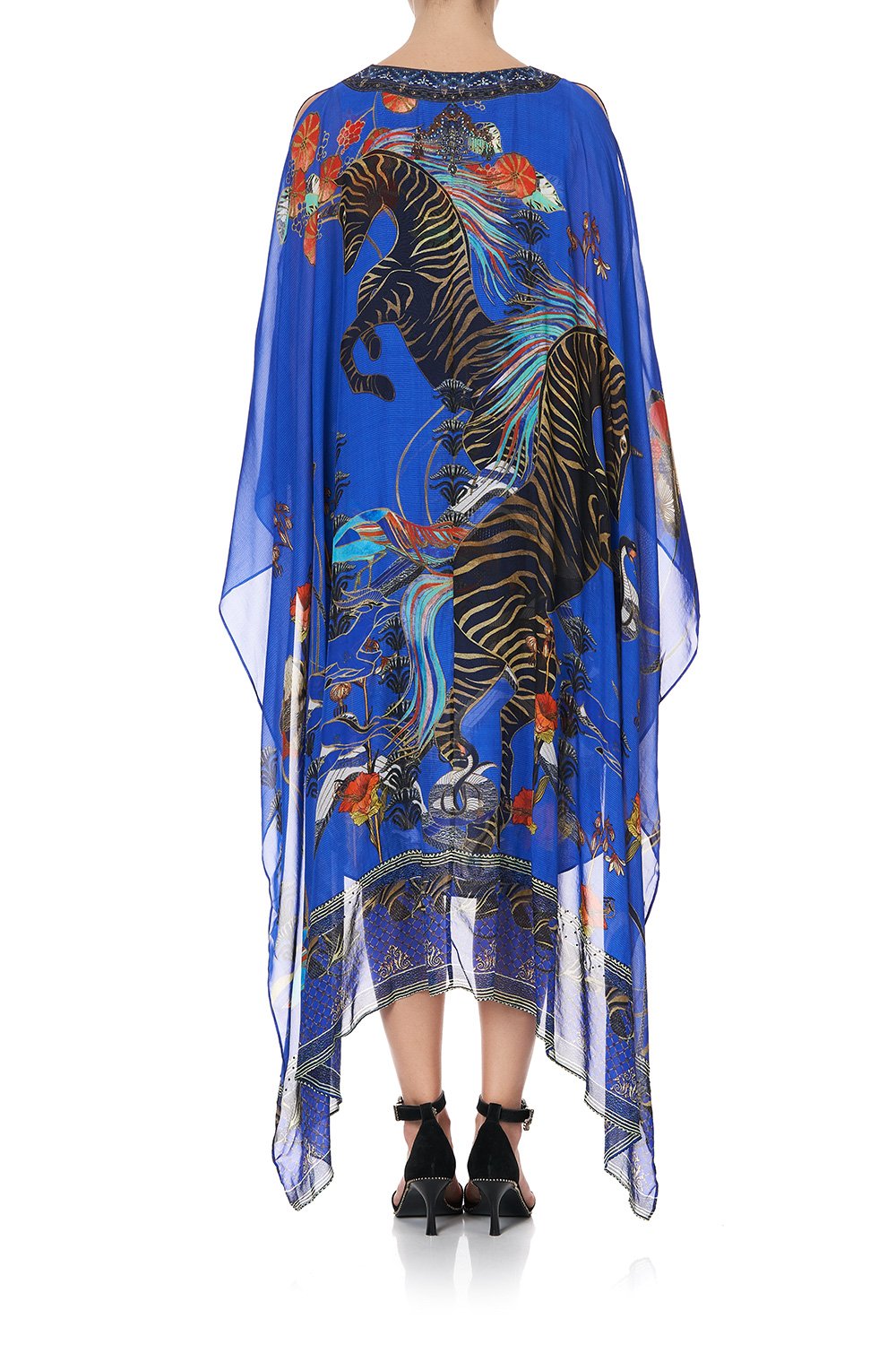 LONG SHEER OVERLAY DRESS TREE OF LIFE