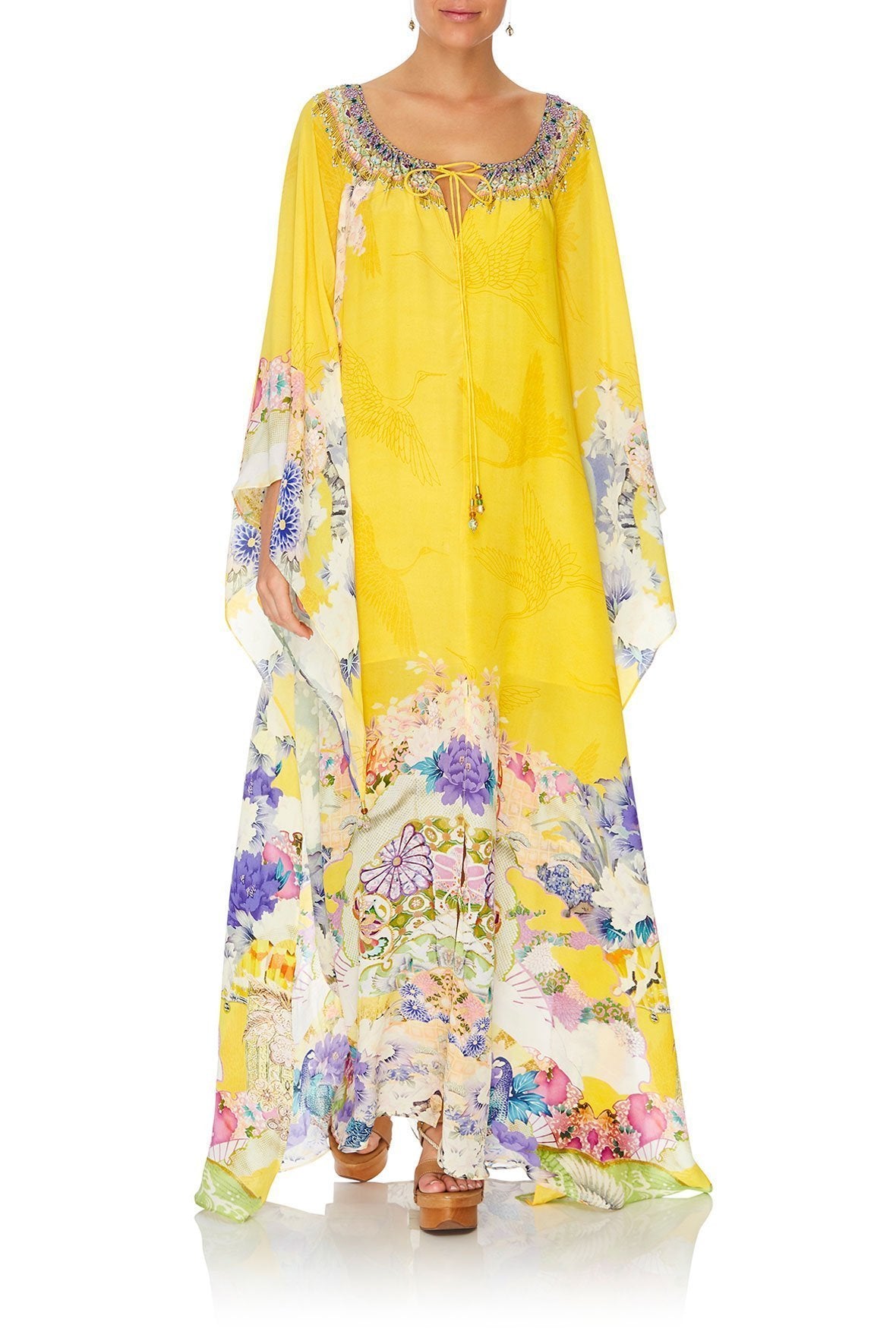 LONG SLEEVE DRESS WITH TIE FRONT MELLOW MUSE