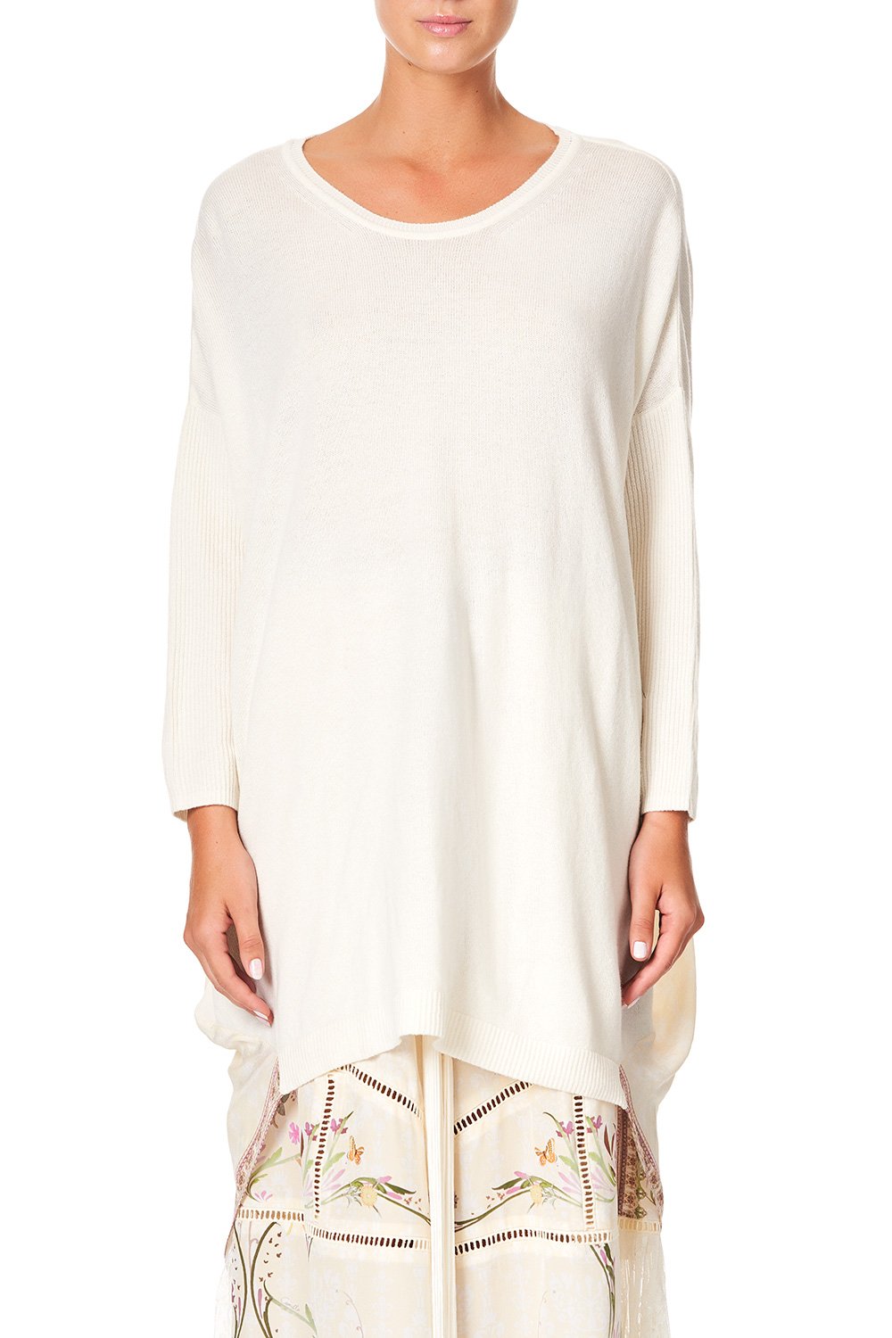 CAMILLA LONG SLEEVE JUMPER WITH PRINT BACK GOLDEN AGE