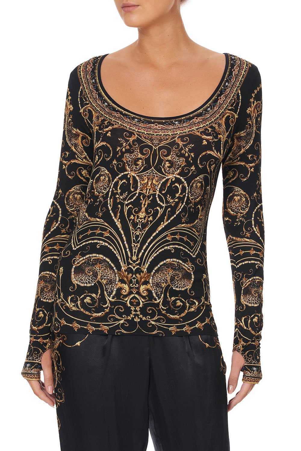 LONG SLEEVE TOP WITH THUMBHOLE STUDIO 54