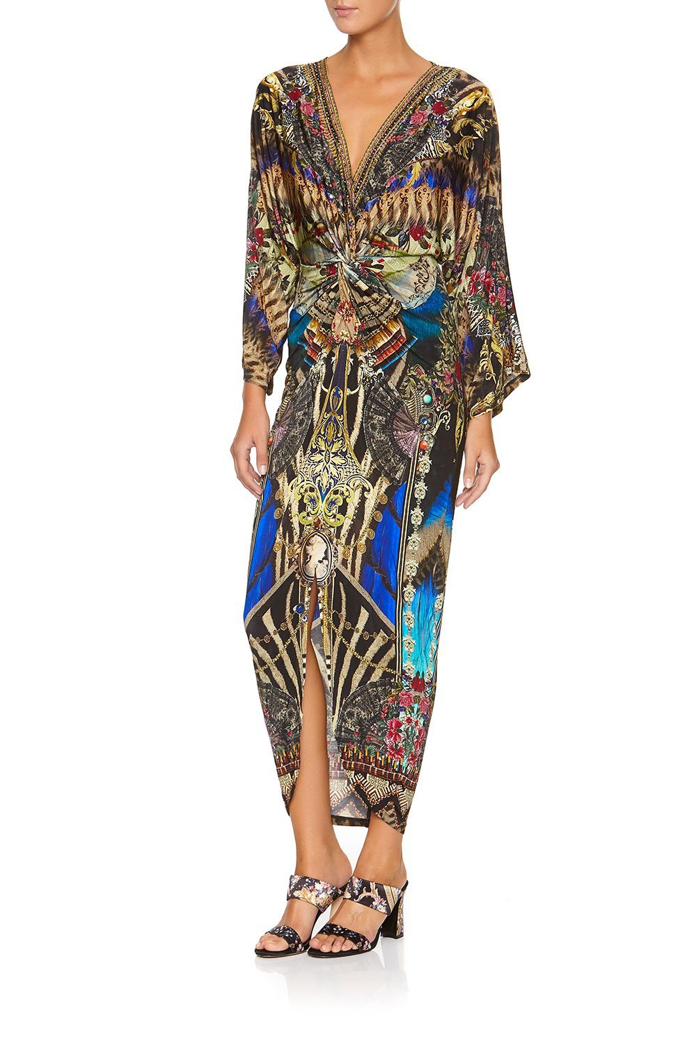 LONG SPLIT FRONT TWIST DRESS STRONGER TOGETHER