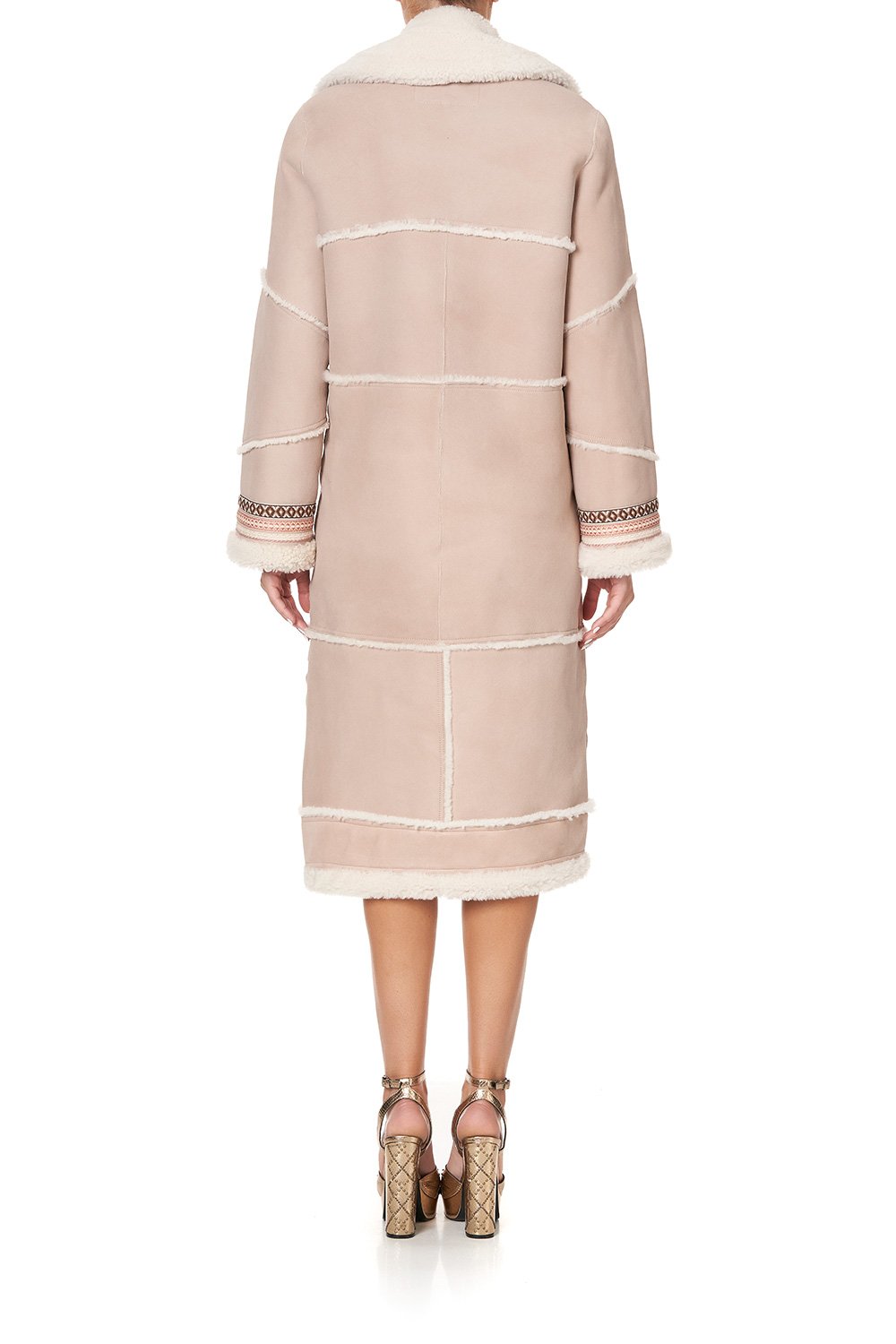 LONG SUEDE SHEARLING COAT FLOW ISTENANYA