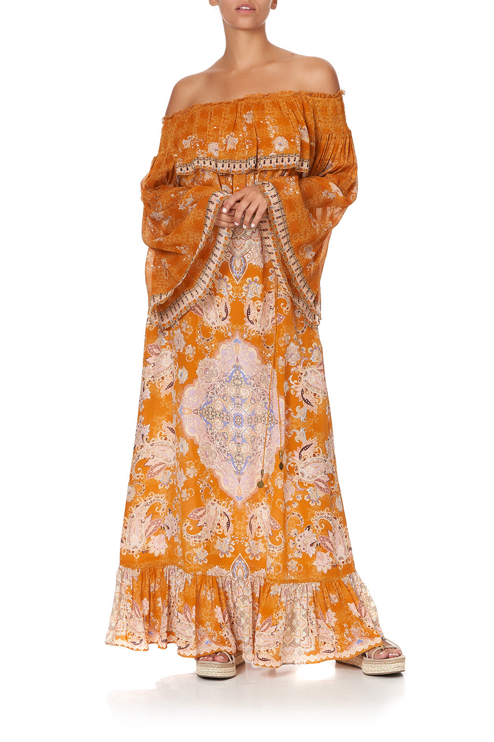 LONG TIERED RUFFLE DRESS MARRAKESH MAIDEN