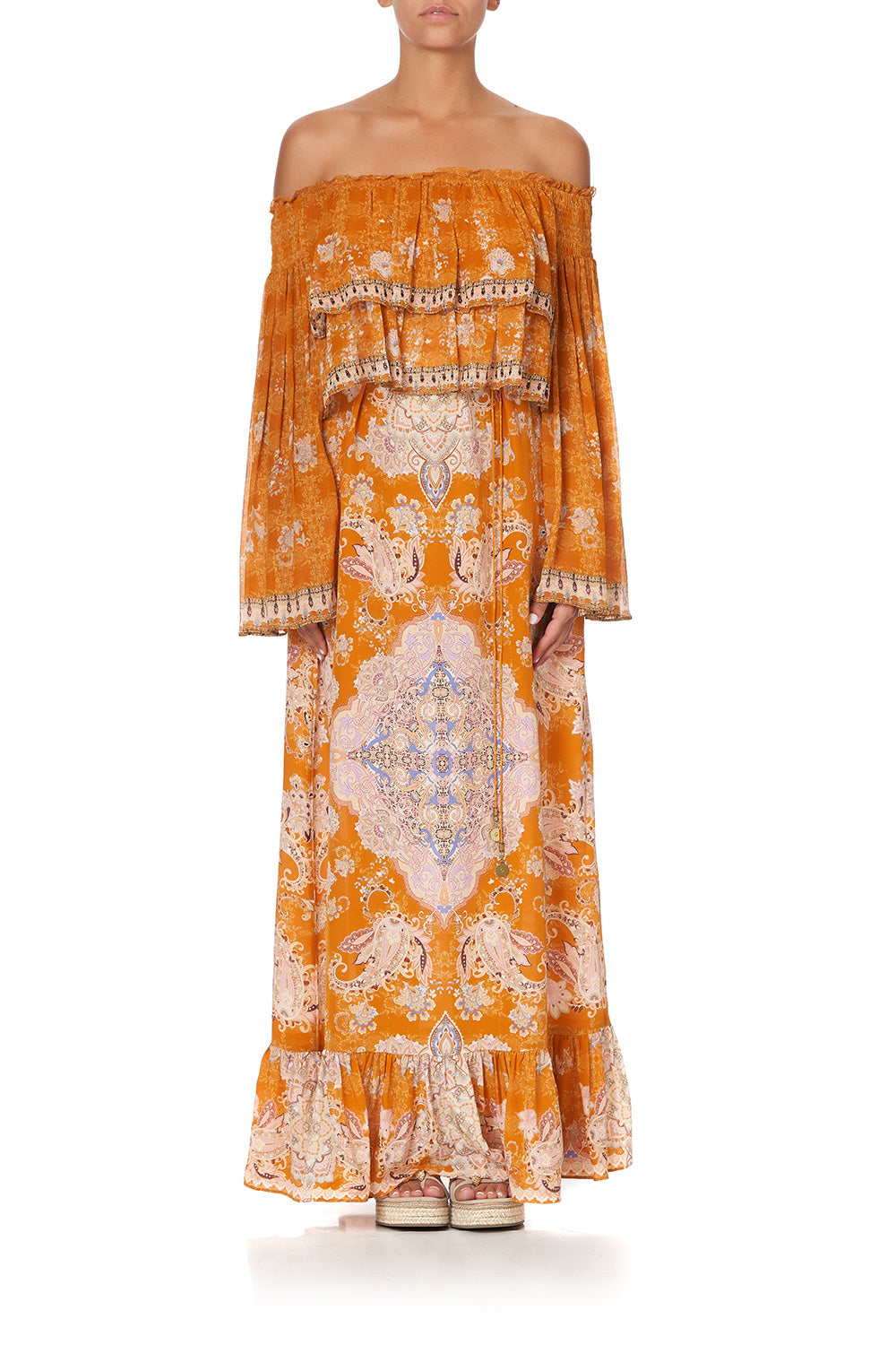 LONG TIERED RUFFLE DRESS MARRAKESH MAIDEN