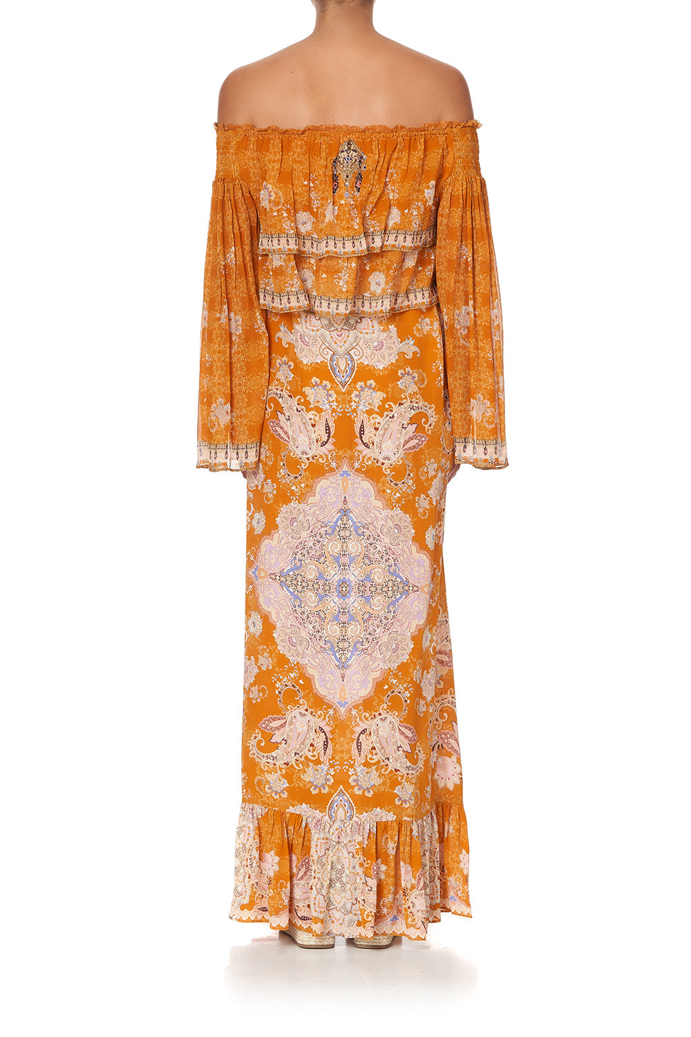 LONG TIERED RUFFLE DRESS MARRAKESH MAIDEN