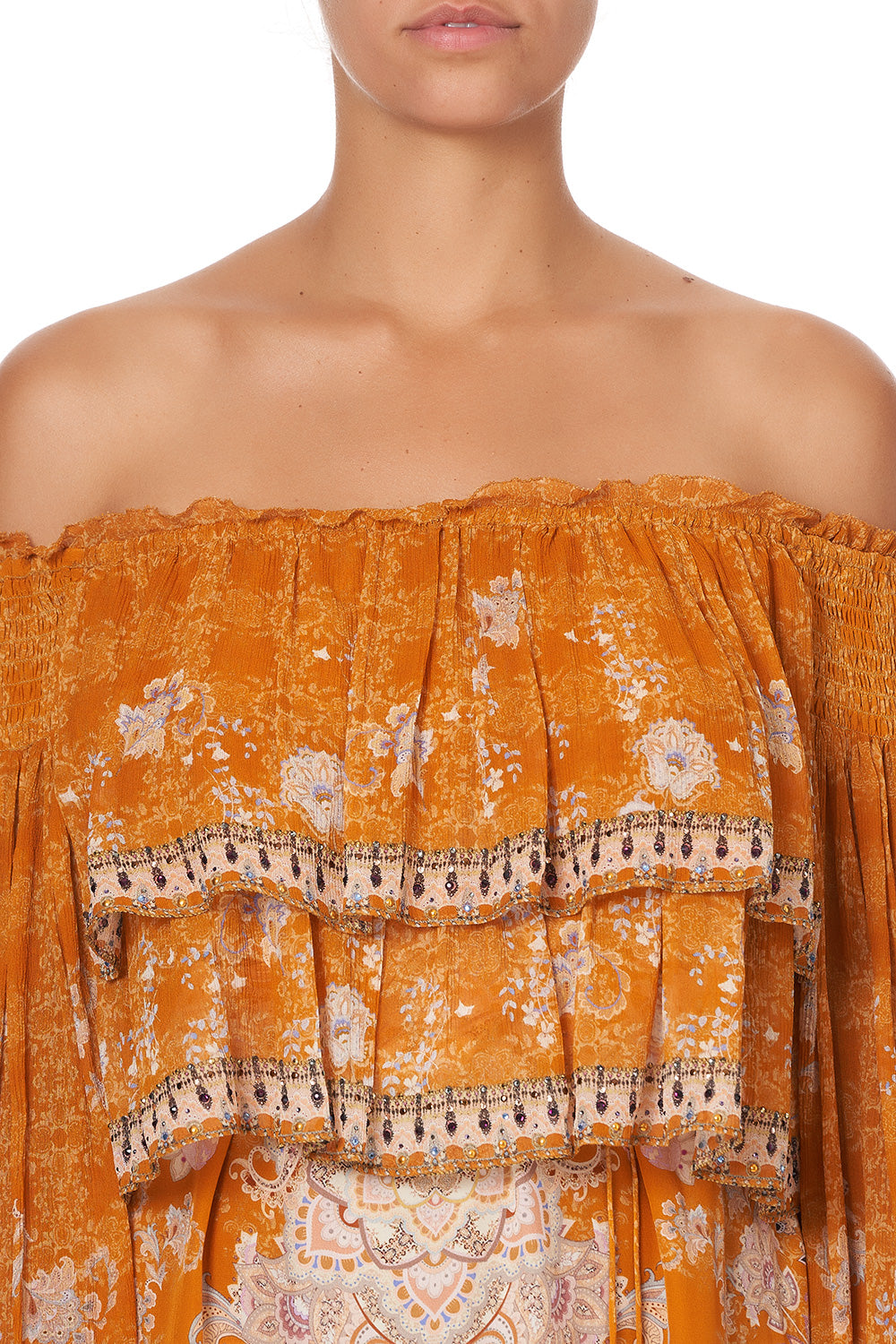 LONG TIERED RUFFLE DRESS MARRAKESH MAIDEN