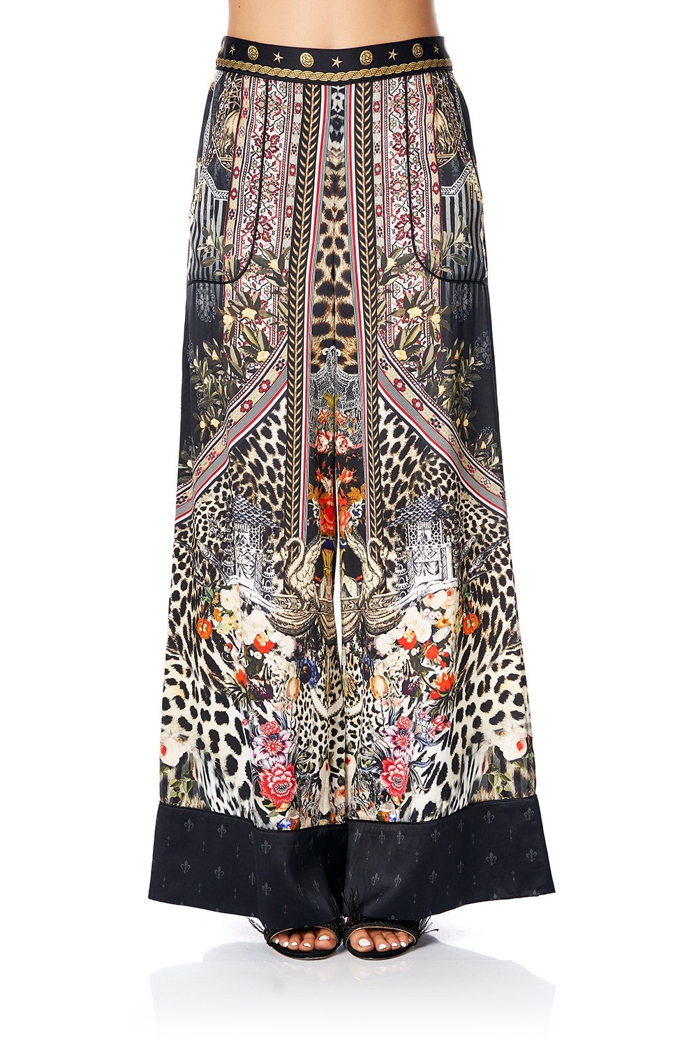 CAMILLA LOUNGE TROUSER WITH CUFFS MARAIS AT MIDNIGHT