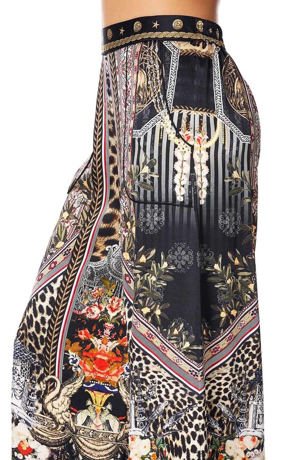 CAMILLA LOUNGE TROUSER WITH CUFFS MARAIS AT MIDNIGHT