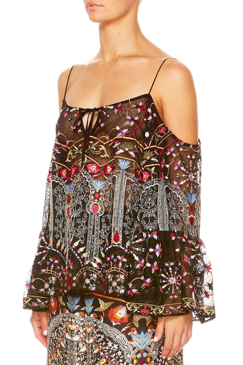 CAMILLA MESH DROP SHOULDER TOP CHAMBER OF REFLECTIONS