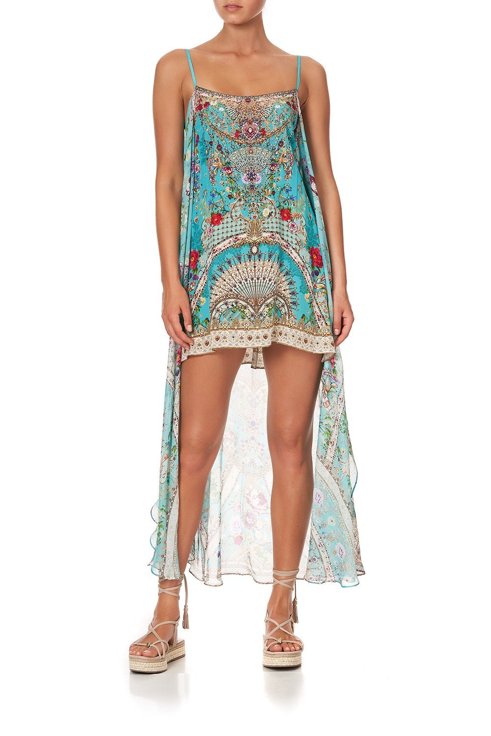 MINI DRESS WITH LONG OVERLAY A SONNET FOR SATINE