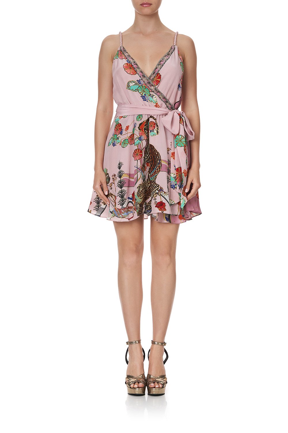 MINI WRAP DRESS WITH TWIST STRAPS ZIBA ZIBA