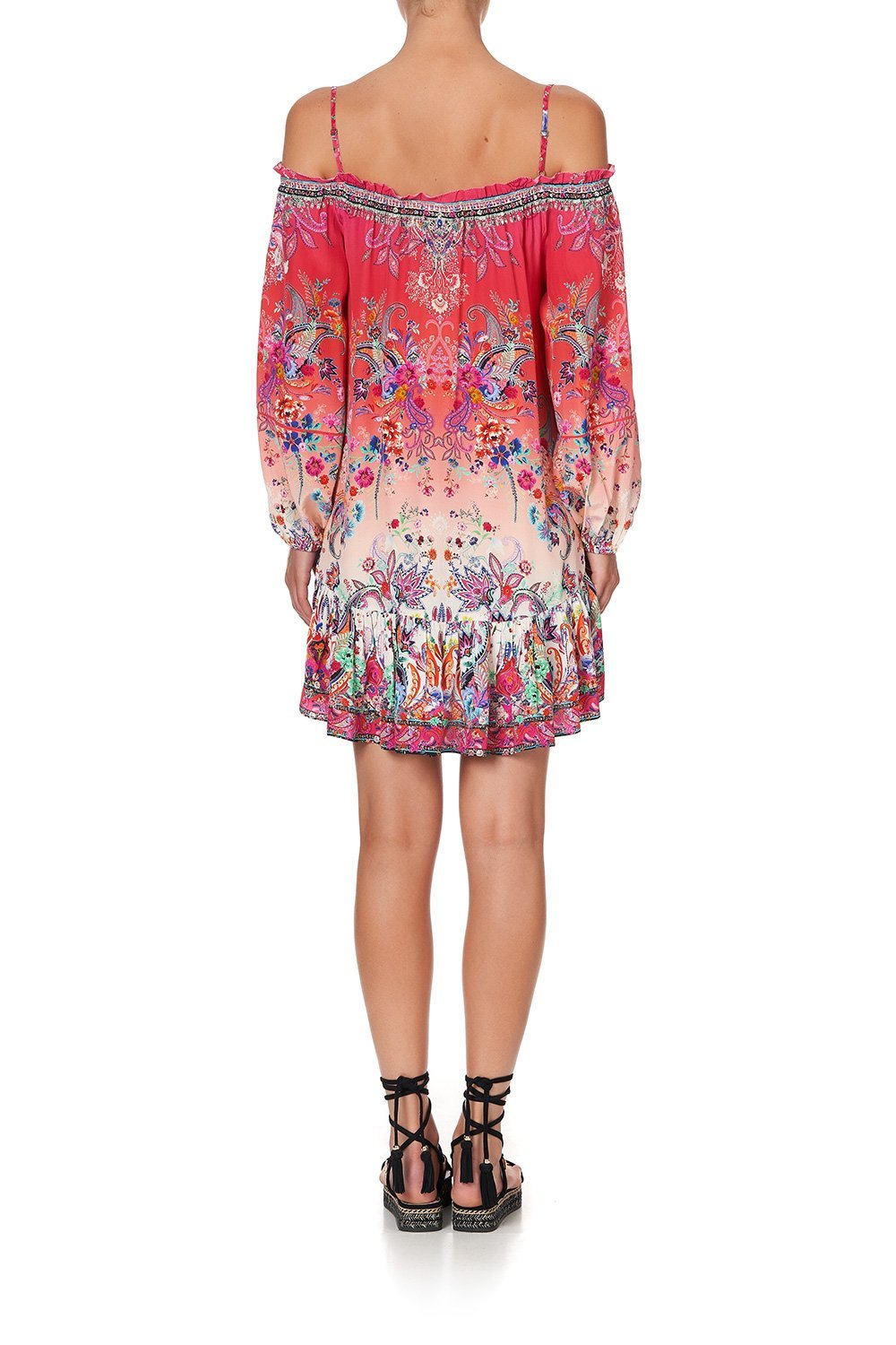 OFF SHOULDER DRESS WITH STRAPS FREE LOVE