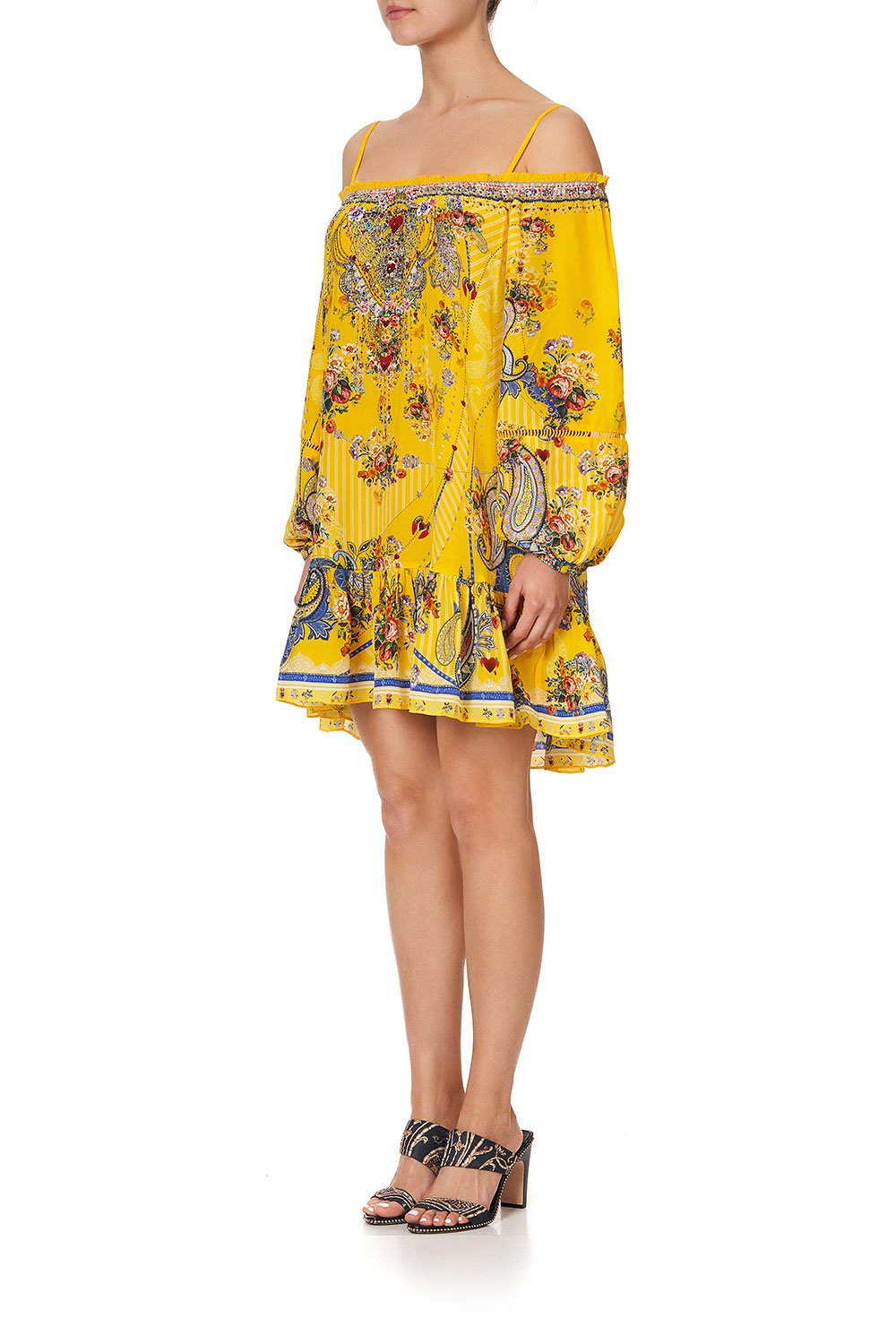 OFF SHOULDER DRESS WITH STRAPS OWN MUSE