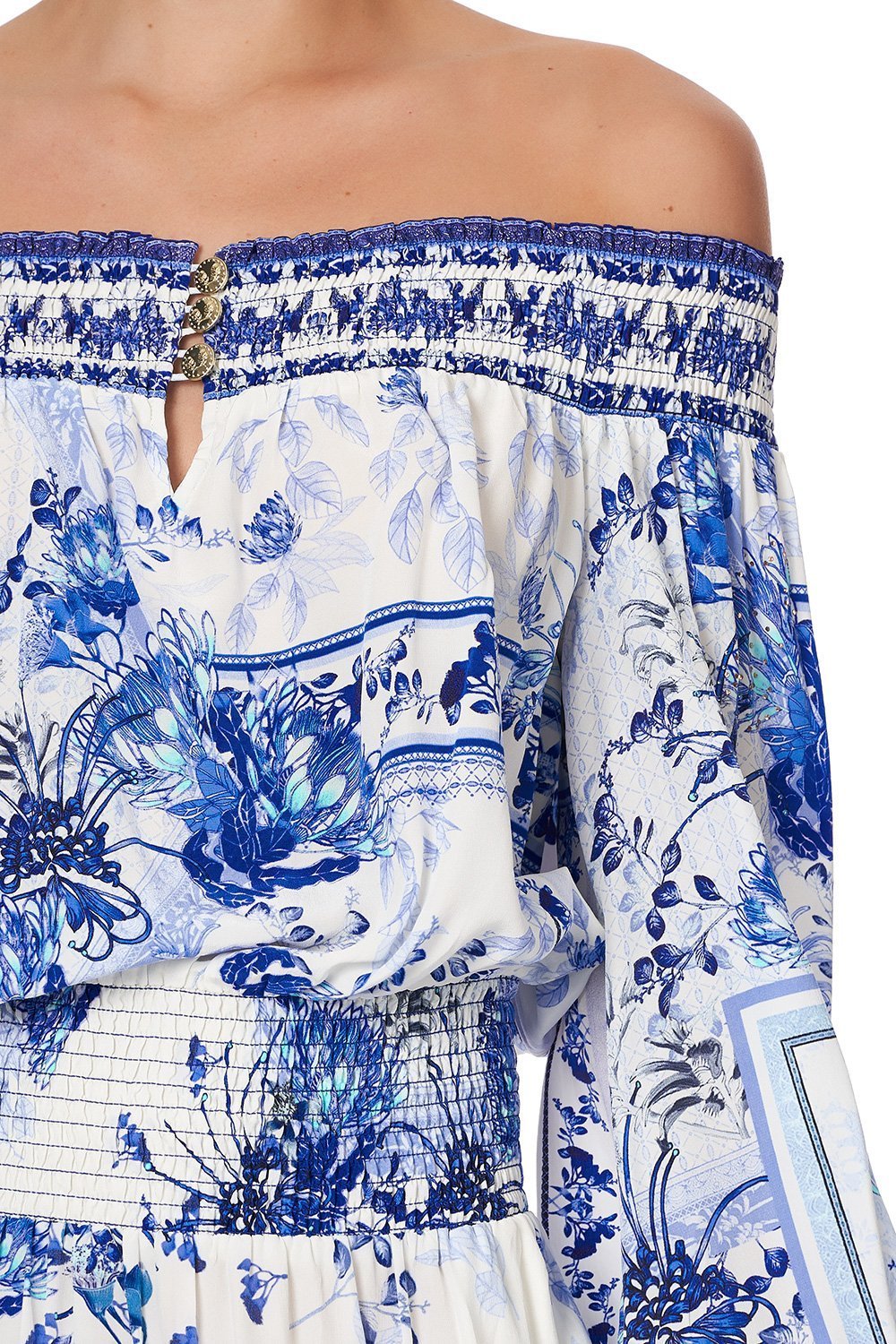 OFF SHOULDER SHORT DRESS CARDS FROM THE COAST