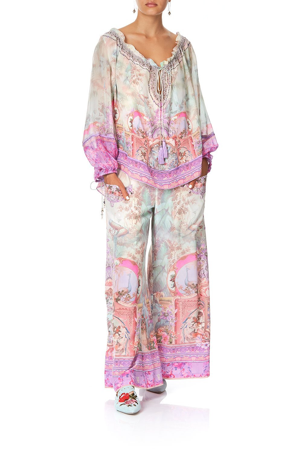 CAMILLA OFF THE SHOULDER BLOUSE ELECTRON LIBRE