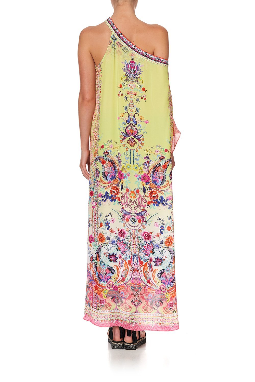 ONE SHOULDER KAFTAN WITH NECKBAND PEACE MOVEMENT