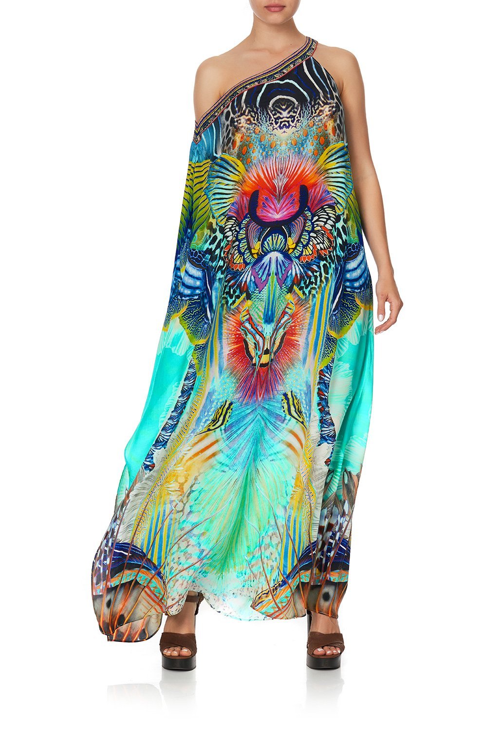 ONE SHOULDER KAFTAN WITH NECKBAND REEF WARRIOR