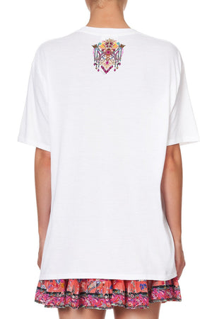 OVERSIZE BAND TEE LET THE SUN SHINE