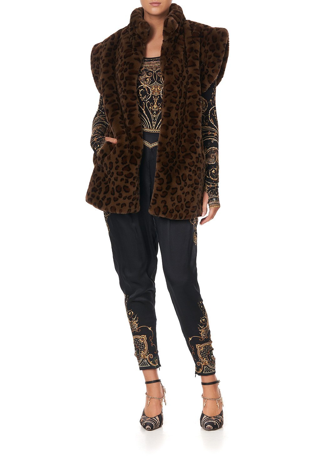 OVERSIZED FEUX FUR GILET - FLOW STUDIO 54