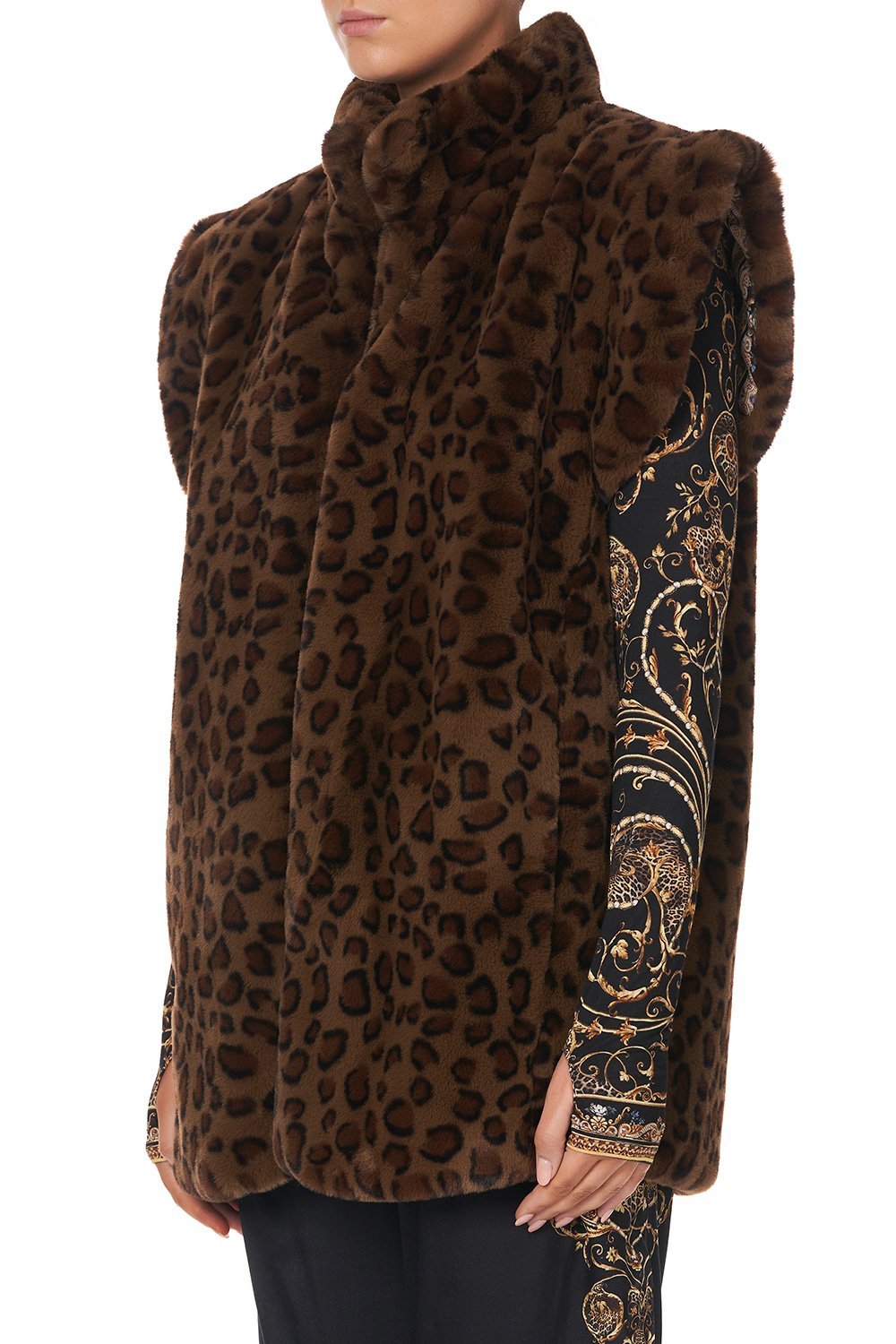 OVERSIZED FEUX FUR GILET - FLOW STUDIO 54