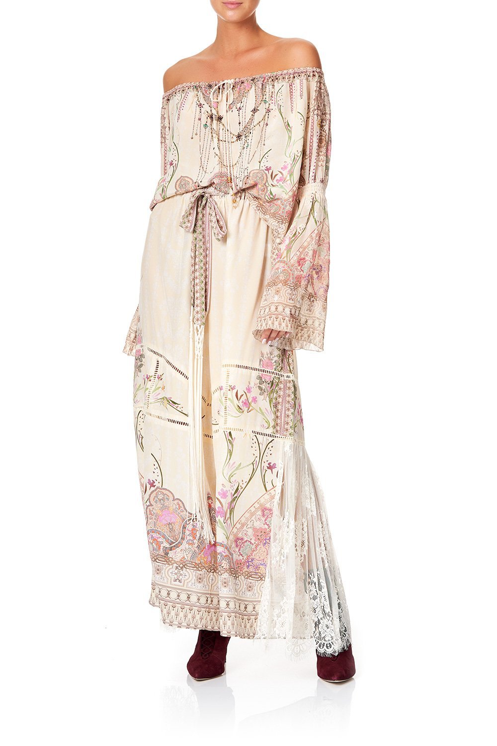 DROP SHOULDER TIE SLEEVE TOP GOLDEN AGE