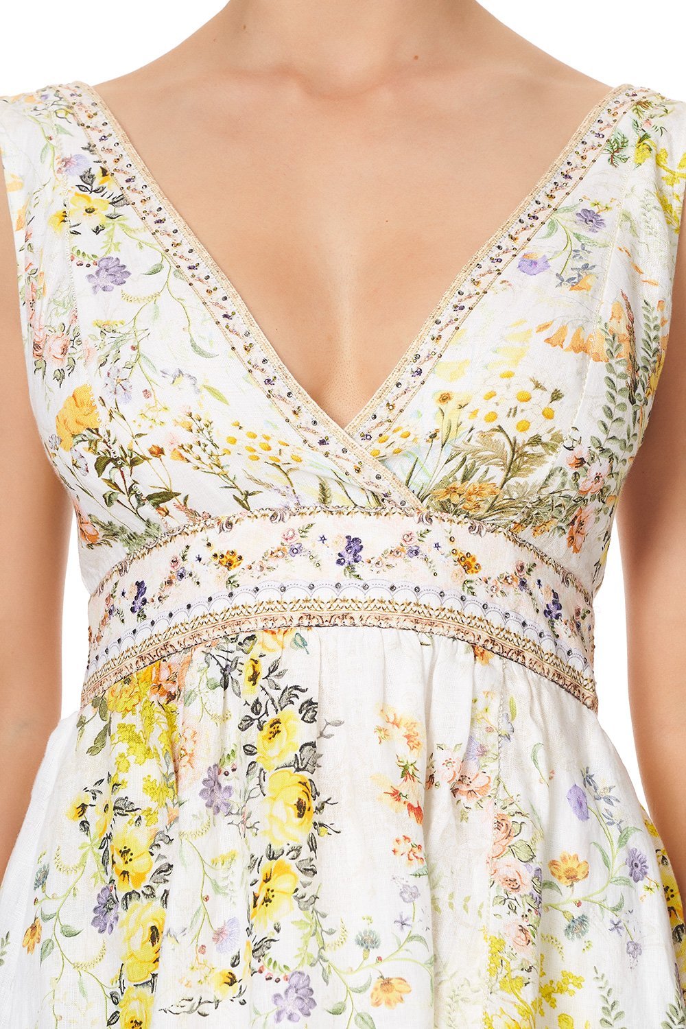 PANELLED SHORT DRESS IN THE HILLS OF TUSCANY