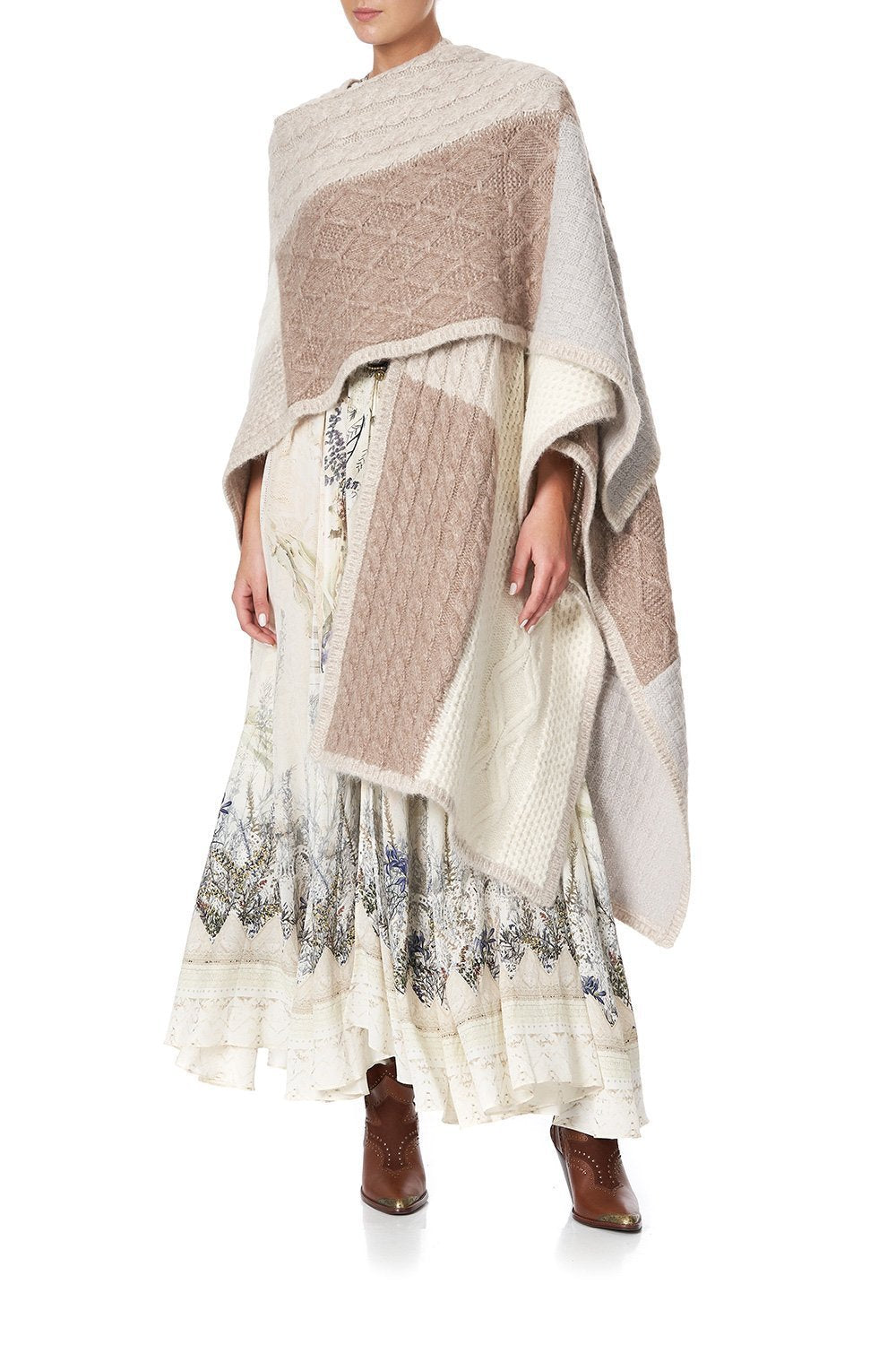 PATCHWORK KNIT THROW OVER COUNTRY DIARIES