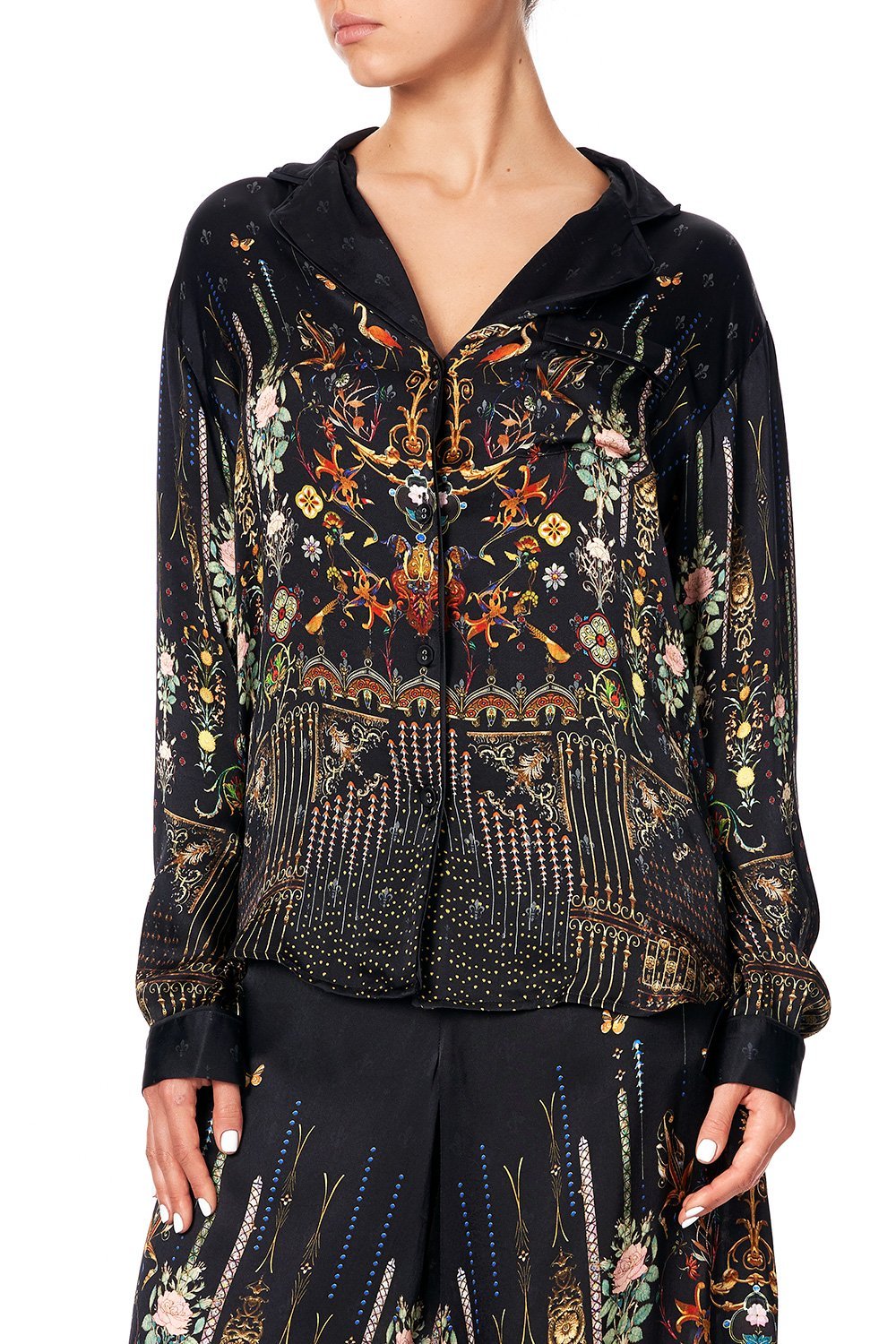 SLEEPWEAR PJ SHIRT WITH PIPING REBELLE REBELLE