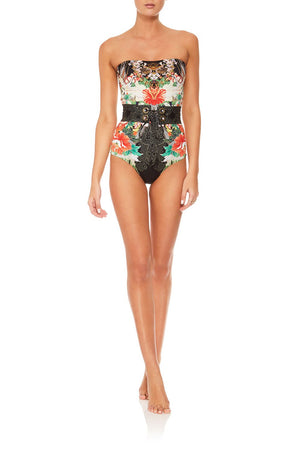 CAMILLA QUEEN OF KINGS BANDEAU ONE PIECE WITH BELT